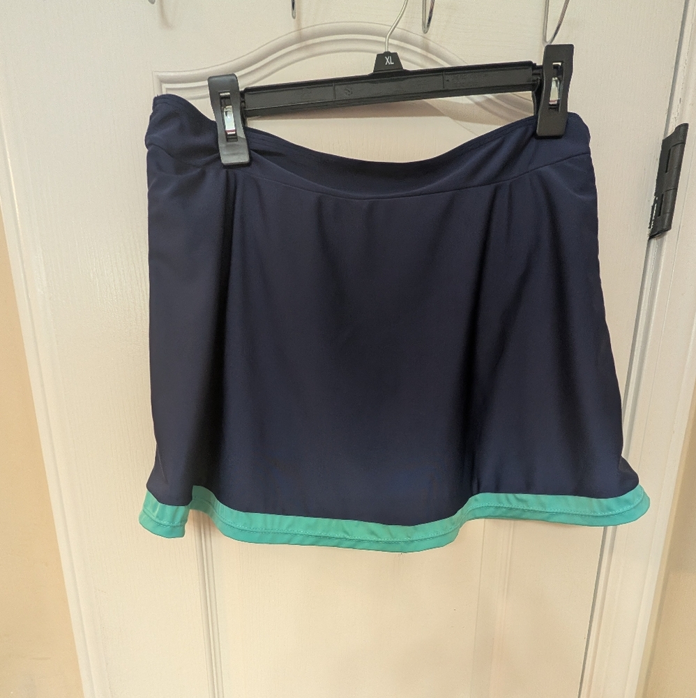 Navy Blue Skort with Teal Trim
